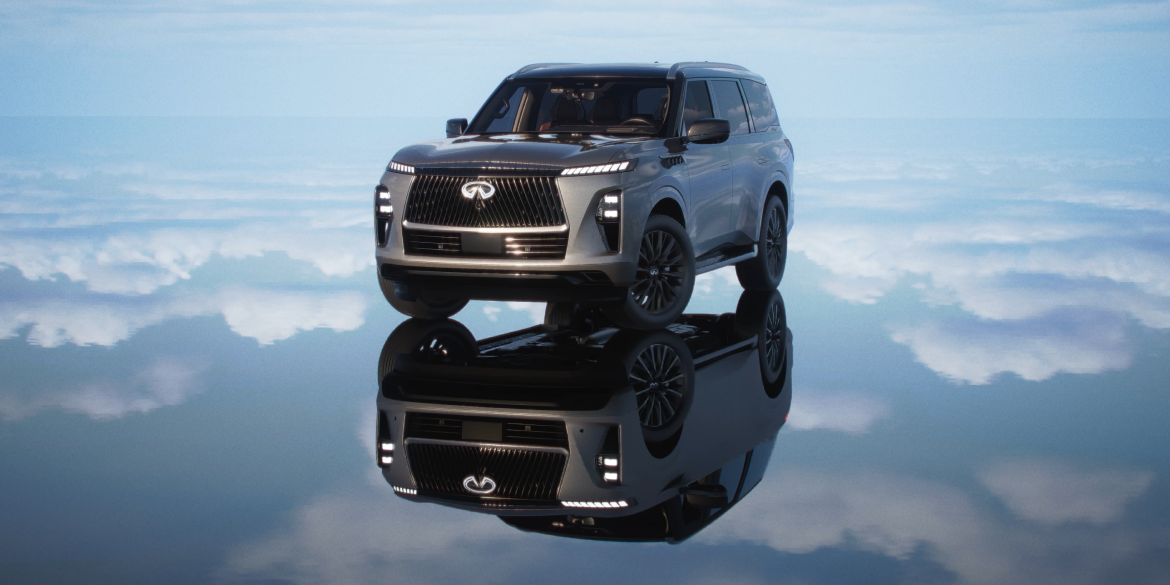 Shadowed overhead view of all-new 2025 INFINITI QX80