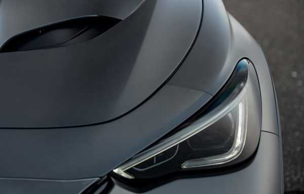 INFINITI Q60 Black S sports concept car hood designed for optimum airflow