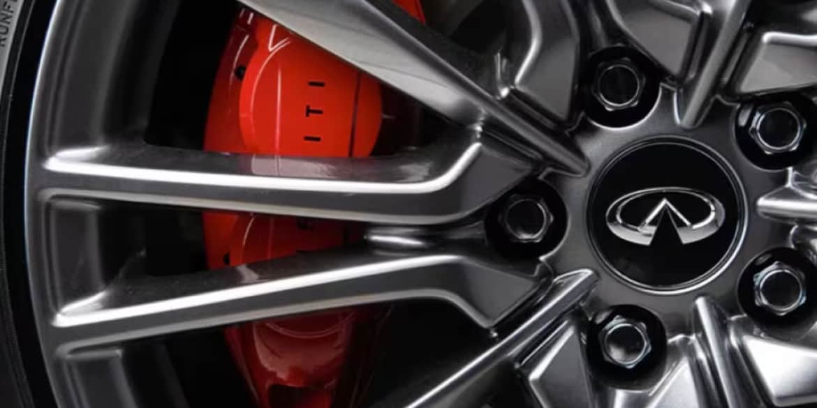 2024 INFINITI Q50 Red Sport I-line alloy wheels