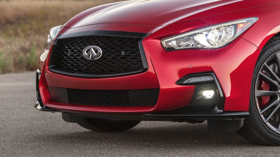 2024 INFINITI Q50 Red Sport I-line blacked out grill