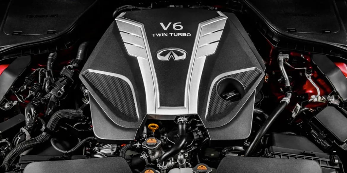 2024 INFINITI Q50 Red Sport V6 Turbo engine 