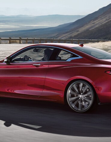 Side view of the 2022 INFINITI Q60 Red Sport I-Line 