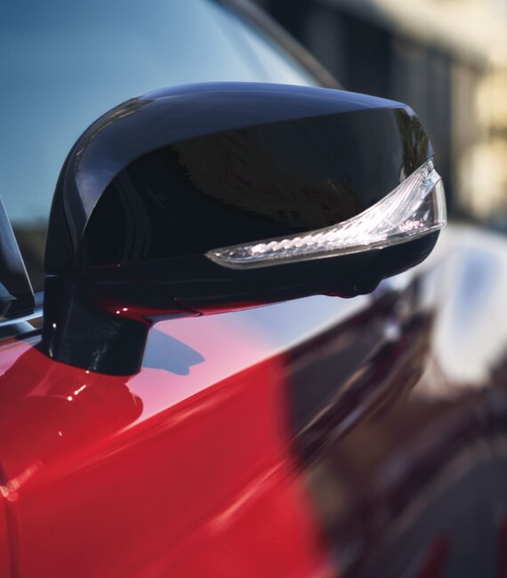 2022 INFINITI Q60 Red Sport I-Line black side mirror