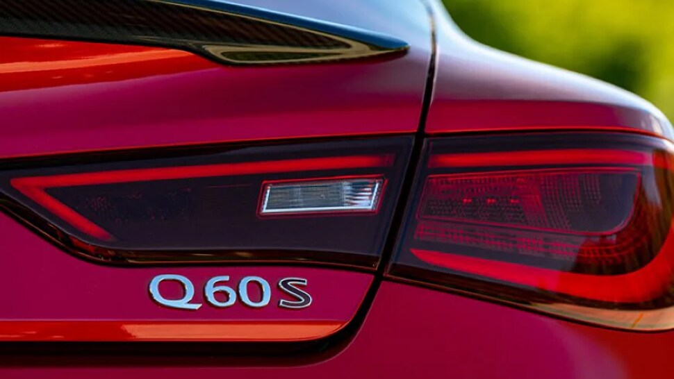 The Q-60 S badge on the rear of the Infiniti Q60 I-Line
