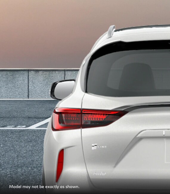 2022 INFINITI QX50 LUXE I-LINE rear profile displaying the I-LINE badging