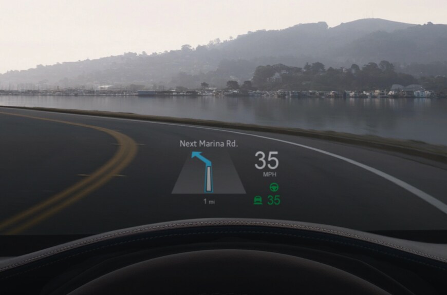 Heads up display available in the 2022 INFINITI QX50 crossover