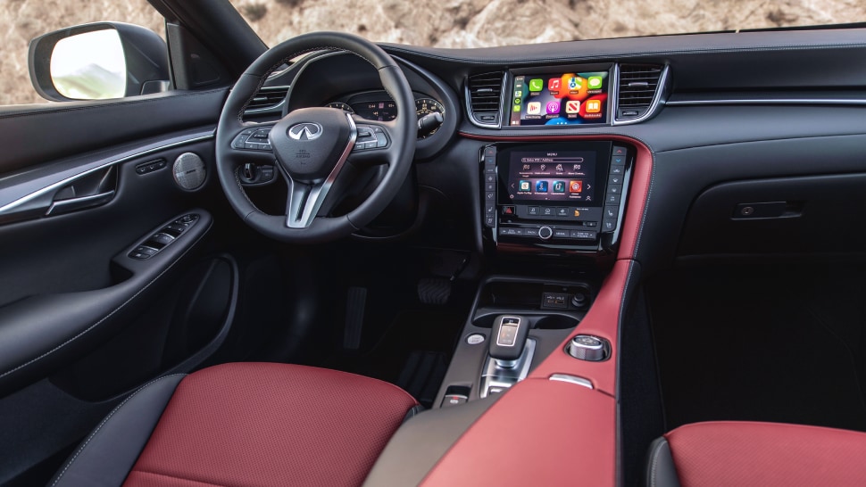 2024 INFINITI QX50 interior luxury seats and driver console