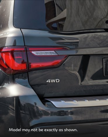 Rear exterior view of 2023 INFINITI QX80 taillights
