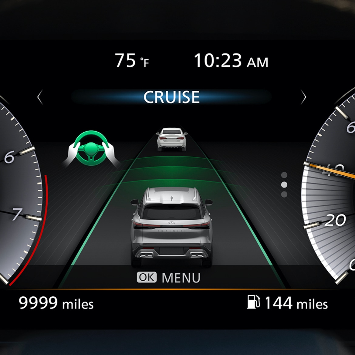 ProPILOT Assist safety feature on the display panel